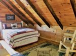 Blue Ridge cabin rentals--loft bedroom